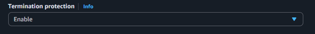 Termination protection enabled