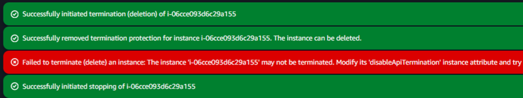 Termination sequence