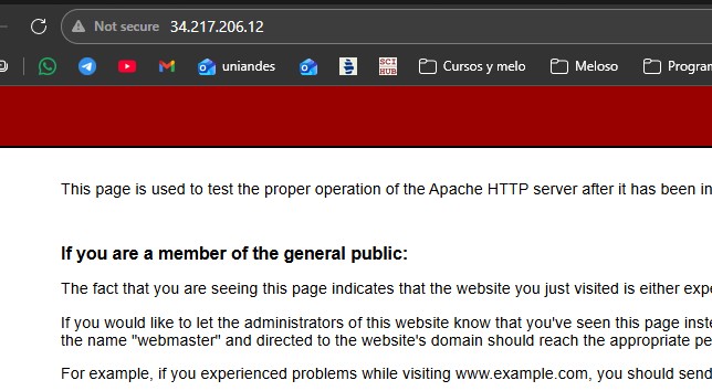 Apache Test Page Loading